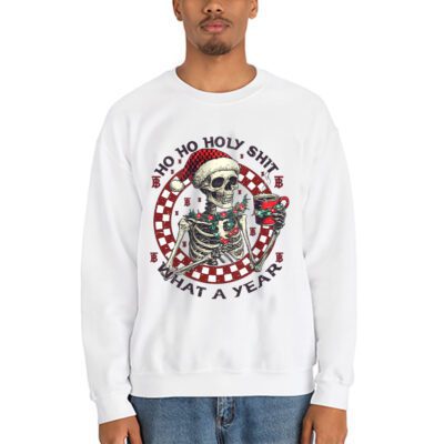 Ho Ho Holy Shit What A Year Christmas Burberry Unisex Sweatshirt TAS22090 1