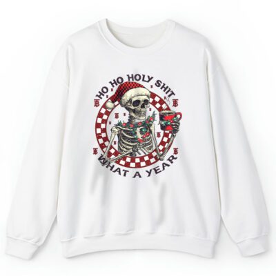 Ho Ho Holy Shit What A Year Christmas Burberry Unisex Sweatshirt TAS22090