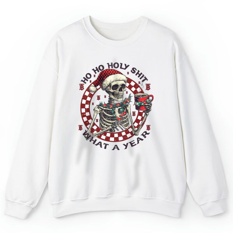 Ho Ho Holy Shit What A Year Christmas Burberry Unisex Sweatshirt TAS22090
