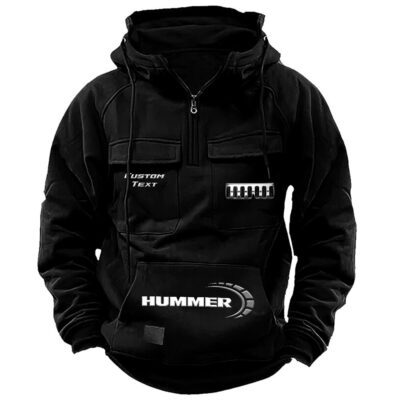 Hummer Vintage Quarter Zip Hoodie Retro Hoodie LQZ1488 1