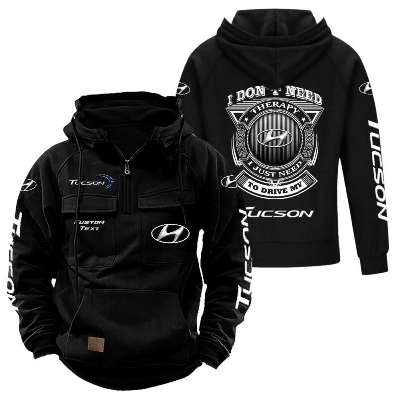 Hyundai Tucson Vintage Quarter Zip Hoodie Retro Hoodie LQZ1224