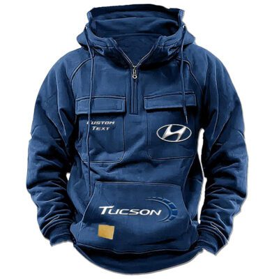 Hyundai Tucson Vintage Quarter Zip Hoodie Retro Hoodie LQZ1506 2