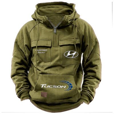 Hyundai Tucson Vintage Quarter Zip Hoodie Retro Hoodie LQZ1506 3