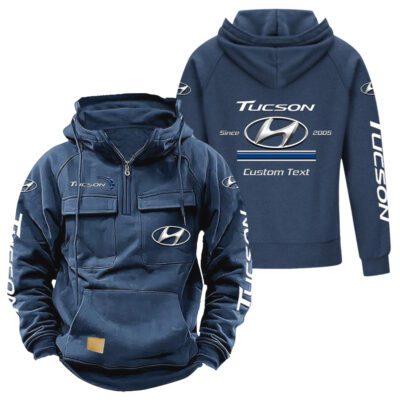 Hyundai tucson Vintage Quarter Zip Hoodie Retro Hoodie LQZ1074 2
