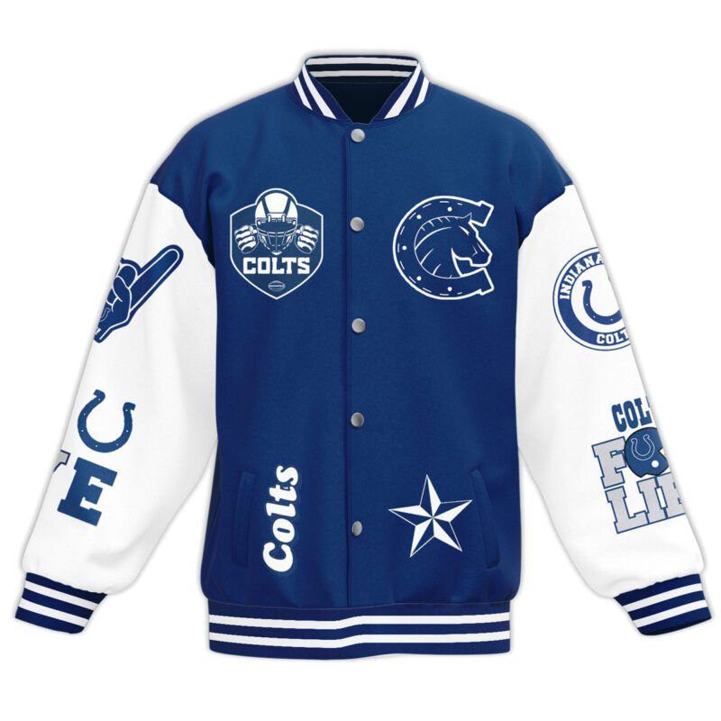 Indianapolis Colts NFL Baseball Jacket For Fan CFB1897 1