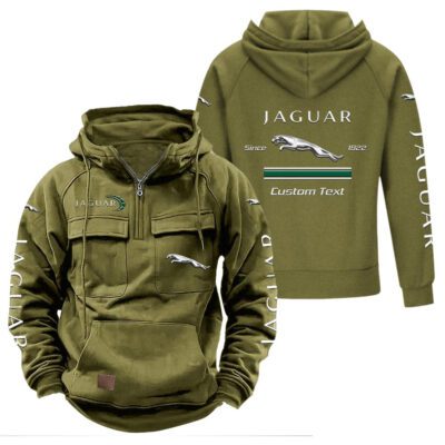 Jaguar Vintage Quarter Zip Hoodie Retro Hoodie LQZ1095 3
