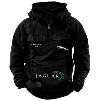 Jaguar Vintage Quarter Zip Hoodie Retro Hoodie LQZ1462 1