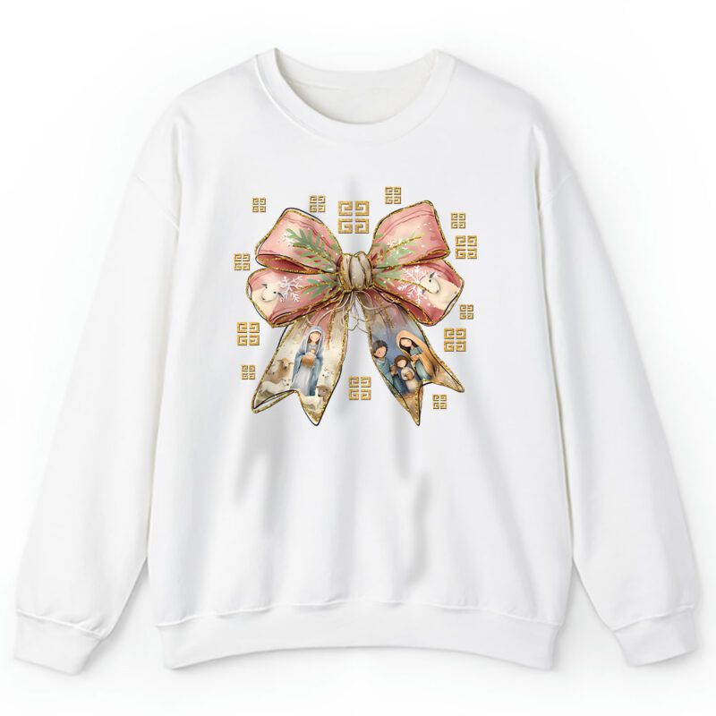 Jesus Christmas Coquette Bow Givenchy Unisex Sweatshirt TAS22104 1
