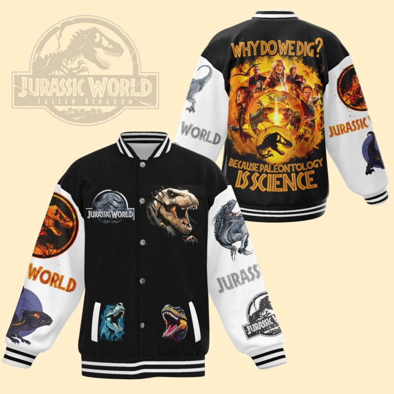 Jurassic World Baseball Jacket For Fan CFB1868