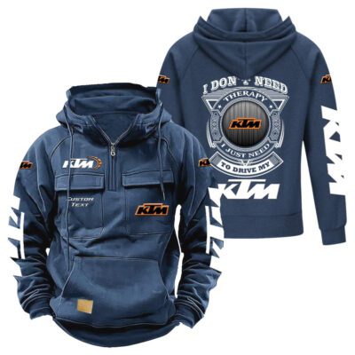 KTM Vintage Quarter Zip Hoodie Retro Hoodie LQZ1188 2