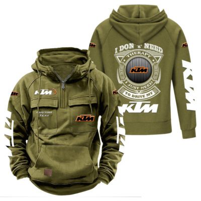 KTM Vintage Quarter Zip Hoodie Retro Hoodie LQZ1188 3