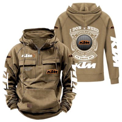 KTM Vintage Quarter Zip Hoodie Retro Hoodie LQZ1188 4