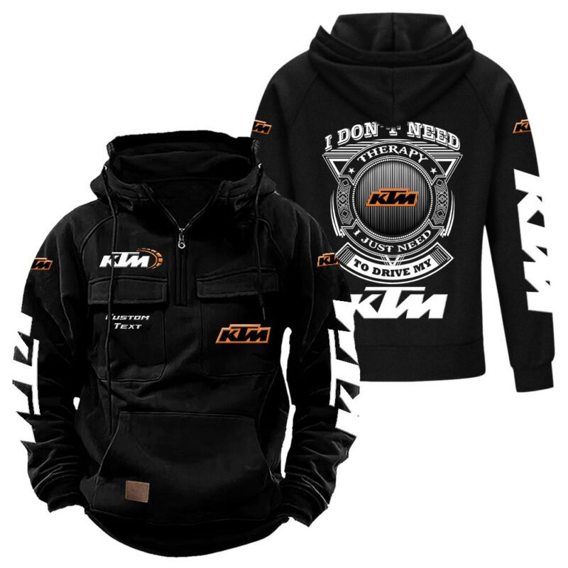 KTM Vintage Quarter Zip Hoodie Retro Hoodie LQZ1188