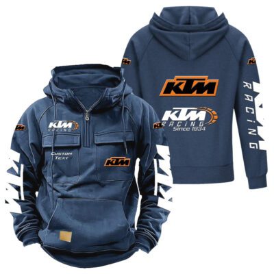 KTM Vintage Quarter Zip Hoodie Retro Hoodie LQZ1340 2