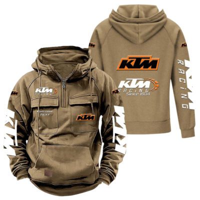 KTM Vintage Quarter Zip Hoodie Retro Hoodie LQZ1340 4