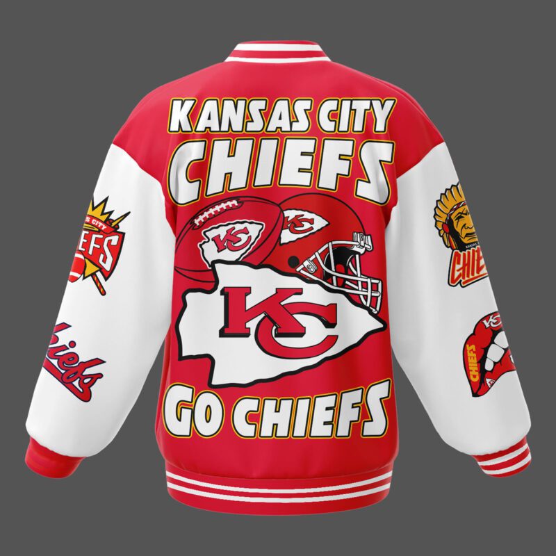 Kansas City Chiefs NFL Baseball Jacket For Fan CFB1846 2