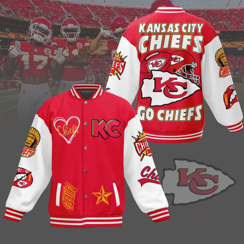 Kansas City Chiefs NFL Baseball Jacket For Fan CFB1846