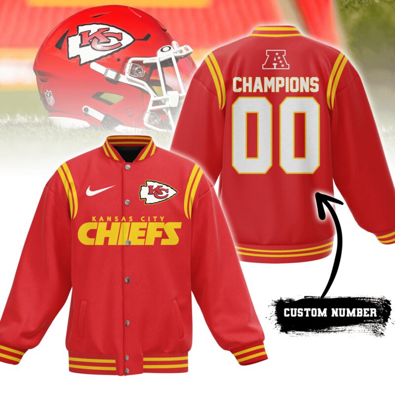 Kansas City Chiefs NFL Baseball Jacket For Fan CFB1851
