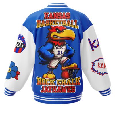 Kansas Jayhawks NCAA Baseball Jacket For Fan CFB1863 2 Kansas Jayhawks NCAA Baseball Jacket For Fan CFB1863 2