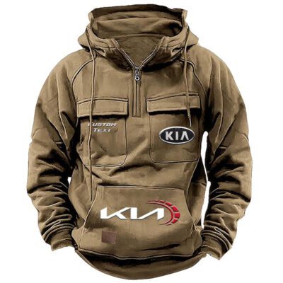 Kia Vintage Quarter Zip Hoodie Retro Hoodie LQZ1502 4