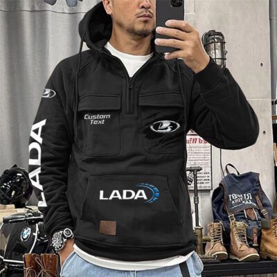 Lada Vintage Quarter Zip Hoodie Retro Hoodie LQZ1070 1 Lada Vintage Quarter Zip Hoodie Retro Hoodie LQZ1070 1