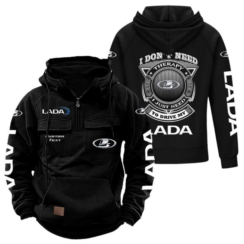 Lada Vintage Quarter Zip Hoodie Retro Hoodie LQZ1210