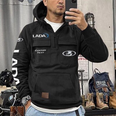 Lada Vintage Quarter Zip Hoodie Retro Hoodie LQZ1418 1 Lada Vintage Quarter Zip Hoodie Retro Hoodie LQZ1418 1