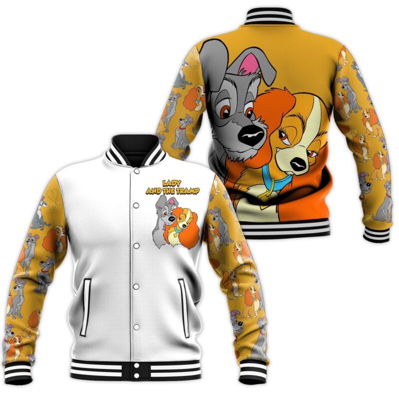 Lady And The Tramp Disney Baseball Jacket For Fan CFB1120
