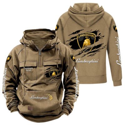 Lamborghini Vintage Quarter Zip Hoodie Retro Hoodie LQZ1071 4 Lamborghini Vintage Quarter Zip Hoodie Retro Hoodie LQZ1071 4