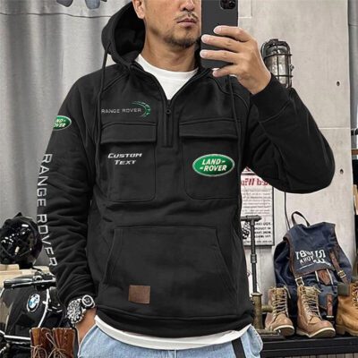 Land Rover Vintage Quarter Zip Hoodie Retro Hoodie LQZ1351 1