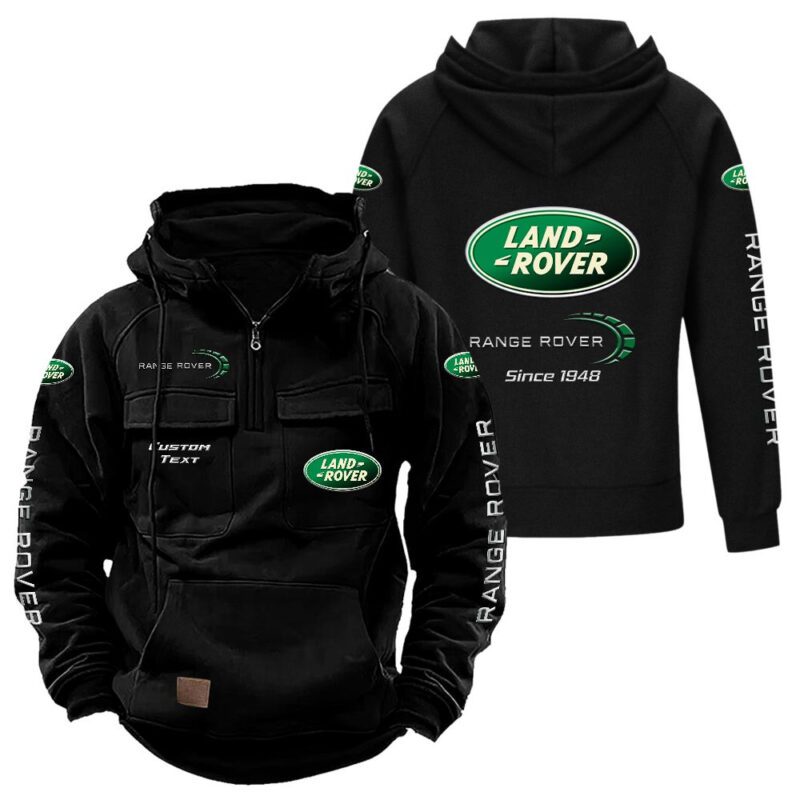 Land-Rover Vintage Quarter Zip Hoodie Retro Hoodie LQZ1351