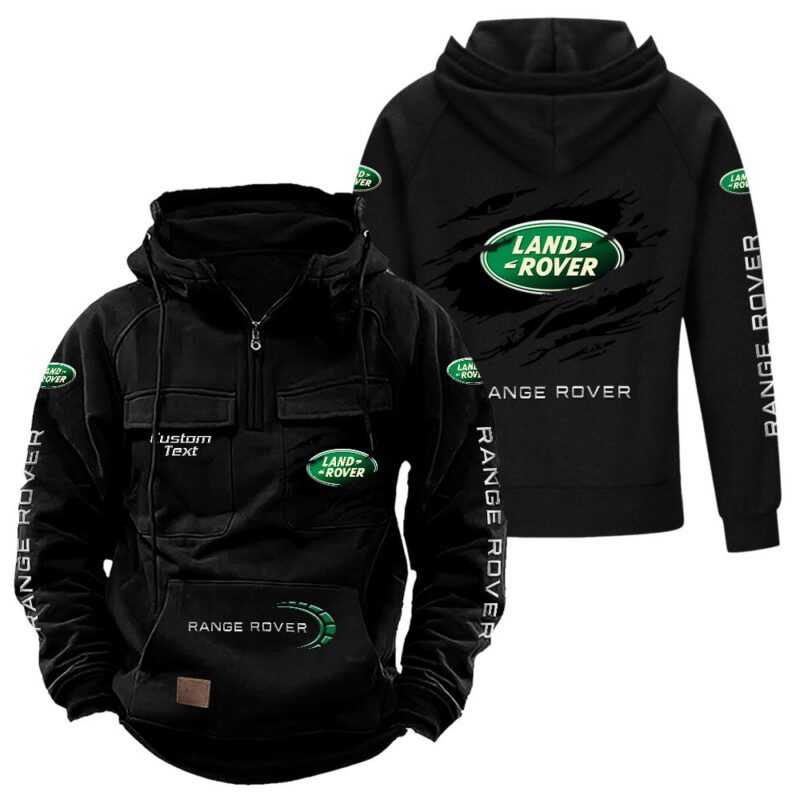 Land-Rover Vintage Quarter Zip Hoodie Retro Hoodie LQZ1558