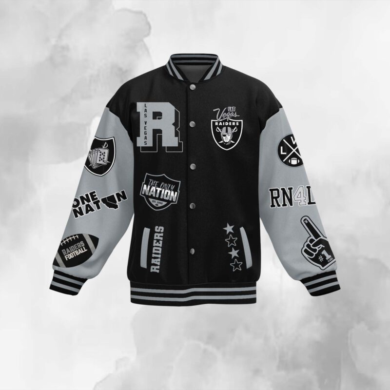Las Vegas Raiders NFL Baseball Jacket For Fan CFB1804 1