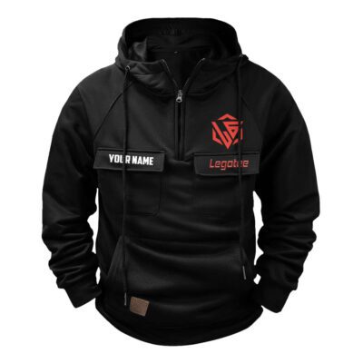 Legotee Vintage Quarter Zip Hoodie Retro Hoodie LQZ1398