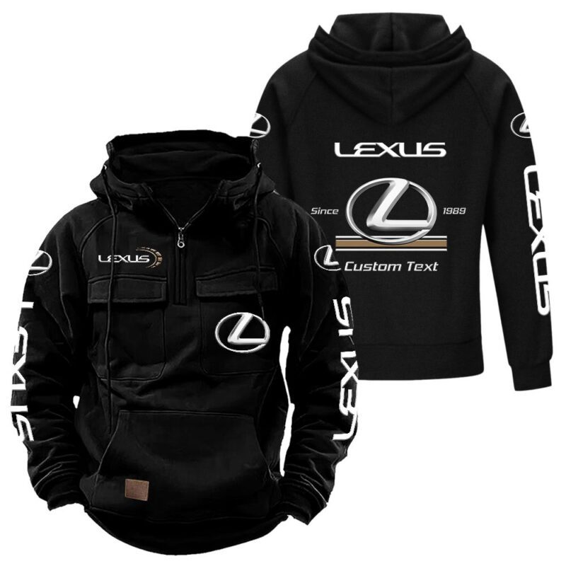 Lexus Vintage Quarter Zip Hoodie Retro Hoodie LQZ1119