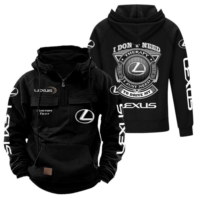 Lexus Vintage Quarter Zip Hoodie Retro Hoodie LQZ1237