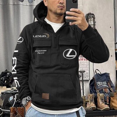 Lexus Vintage Quarter Zip Hoodie Retro Hoodie LQZ1348 1