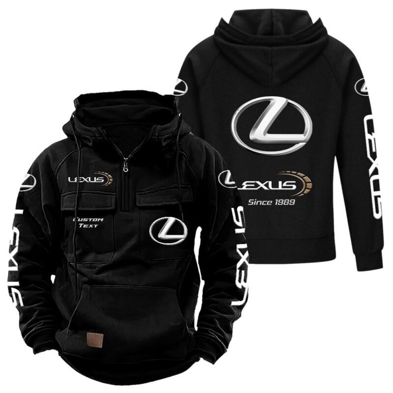 Lexus Vintage Quarter Zip Hoodie Retro Hoodie LQZ1348