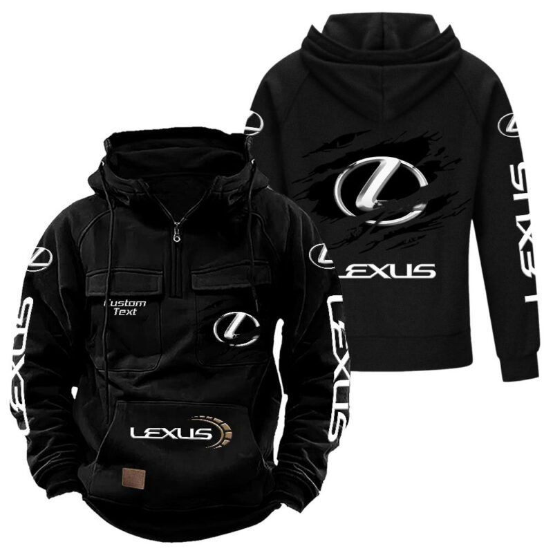 Lexus Vintage Quarter Zip Hoodie Retro Hoodie LQZ1570