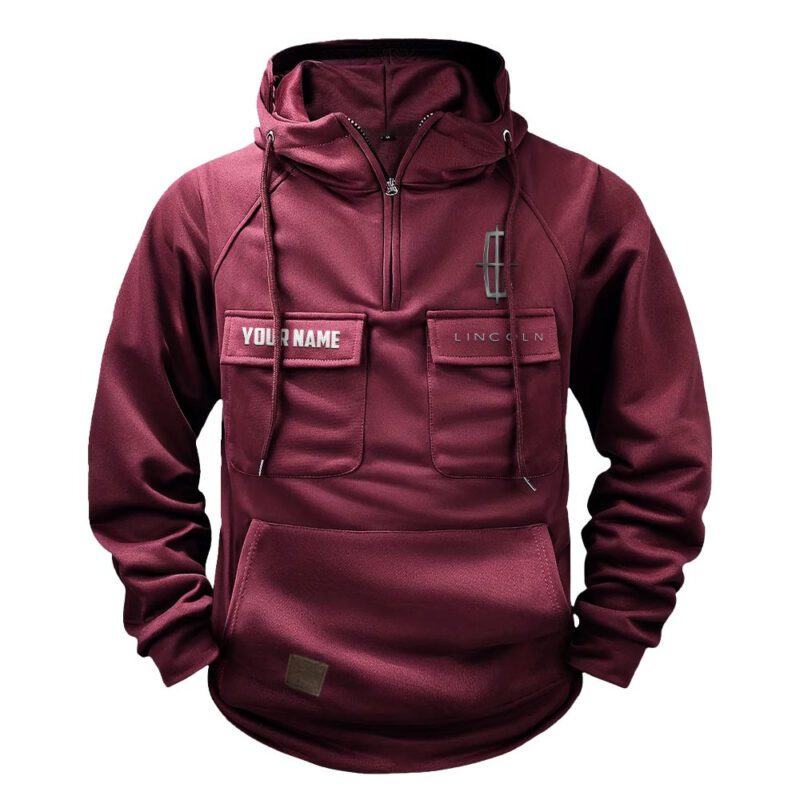 Lincoln Vintage Quarter Zip Hoodie Retro Hoodie LQZ1009 4