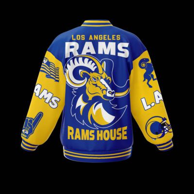 Los Angeles Rams NFL Baseball Jacket For Fan CFB1798 2 Los Angeles Rams NFL Baseball Jacket For Fan CFB1798 2