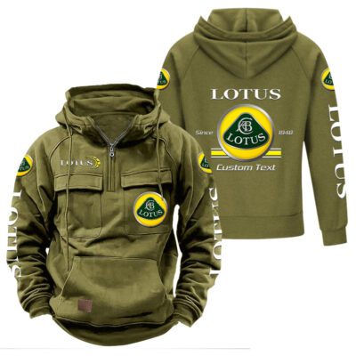 Lotus Vintage Quarter Zip Hoodie Retro Hoodie LQZ1116 3