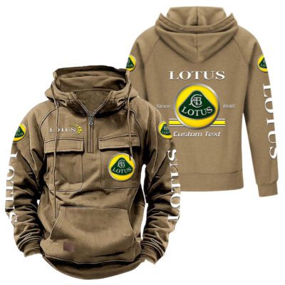 Lotus Vintage Quarter Zip Hoodie Retro Hoodie LQZ1116 4