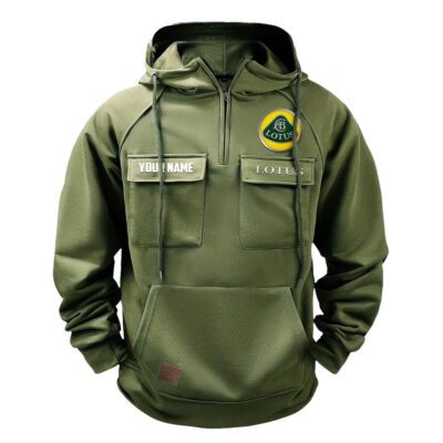 Lotus Vintage Quarter Zip Hoodie Retro Hoodie LQZ1140 2