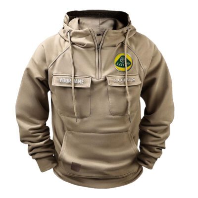 Lotus Vintage Quarter Zip Hoodie Retro Hoodie LQZ1140 3