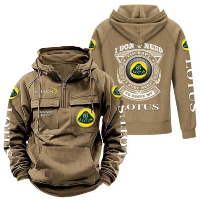 Lotus Vintage Quarter Zip Hoodie Retro Hoodie LQZ1262 4