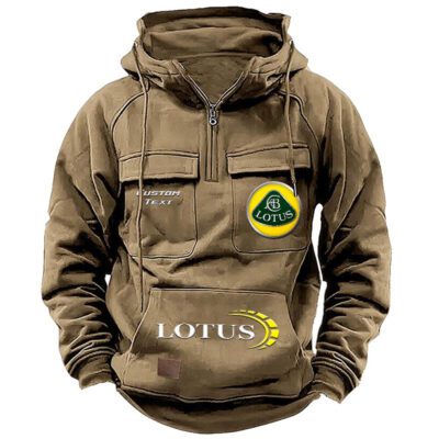 Lotus Vintage Quarter Zip Hoodie Retro Hoodie LQZ1516 4