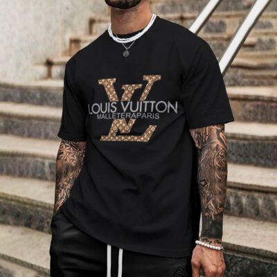 Louis Vuitton Malletera Paris Black Premium Luxury Brand Unisex T-Shirt DRT1026