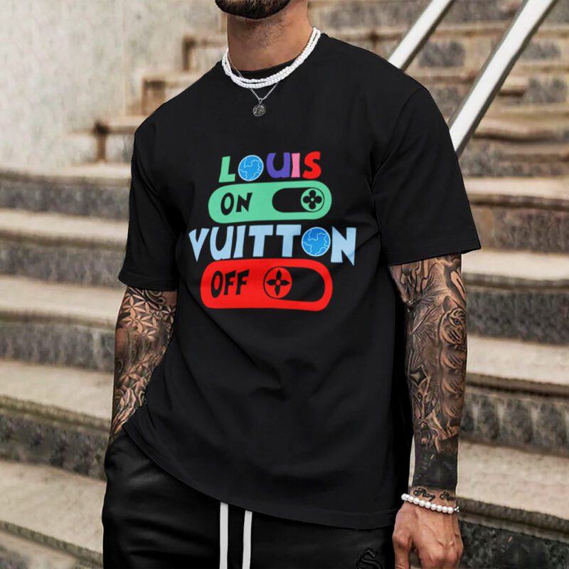 Louis Vuitton On Off Black Premium Luxury Brand Unisex T-Shirt DRT1029