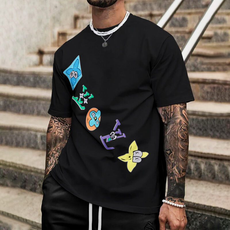 Louis Vuitton Pattern Black Premium Luxury Brand Unisex T-Shirt DRT1023